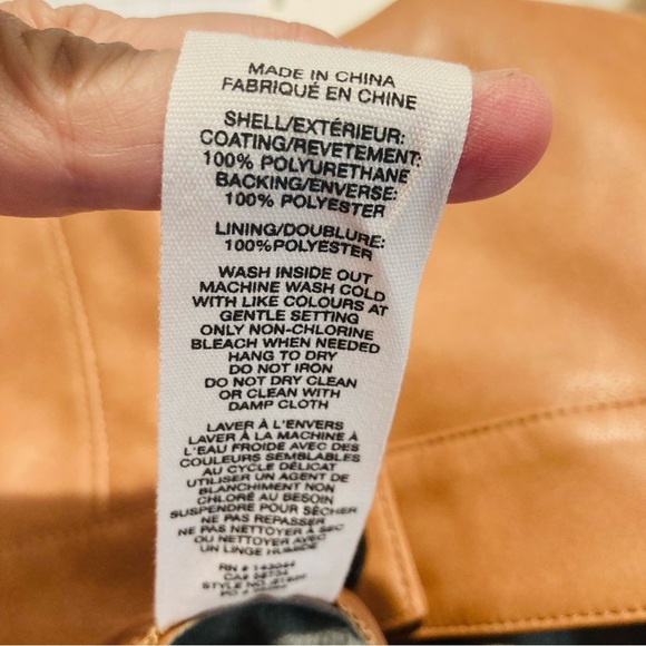 AVEC LES FILLES Sz L Faux Leather Wide Leg Cargo Pockets High Rise Pants  NEW - Picture 12 of 16